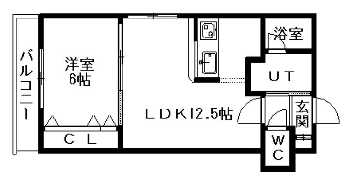 グランドウエスト円山参番館の間取り