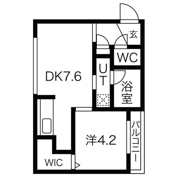 CHERISIS南6条405P3の間取り