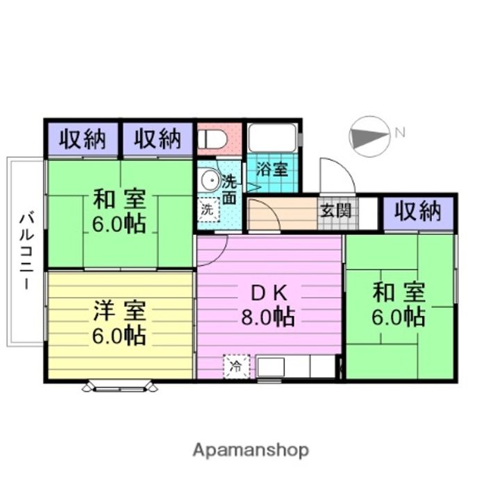 セジュール花渕Ⅰの間取り