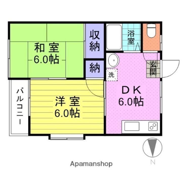 謡ハイツ204の間取り