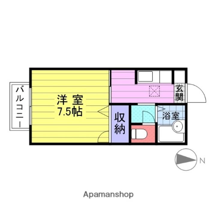 宮城県多賀城市高崎2丁目の賃貸アパートの間取り