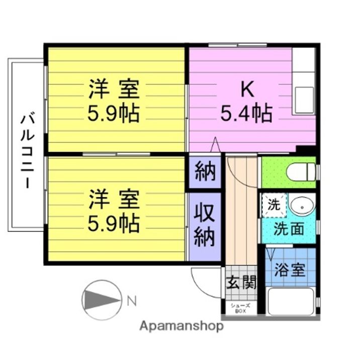 シャーメゾンKATO・Ⅱの間取り