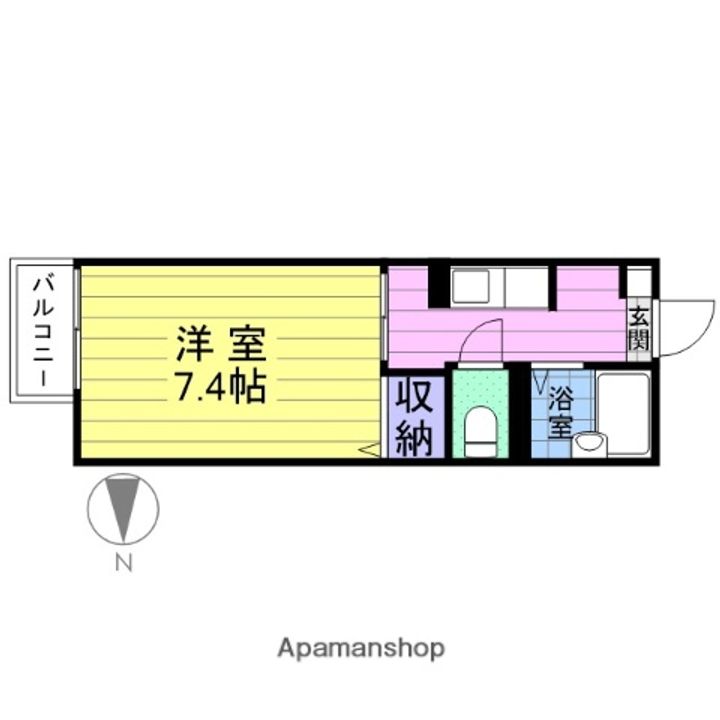宮城県仙台市宮城野区栄2丁目の賃貸アパートの間取り