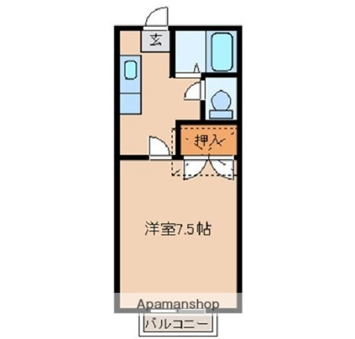 宮城県仙台市宮城野区福室3丁目の賃貸アパートの間取り