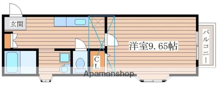 シュクール宮 一番館201の間取り