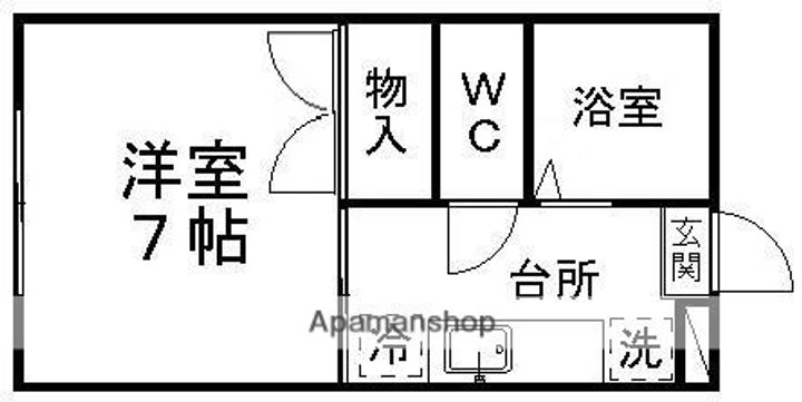 コーポ一栗203の間取り
