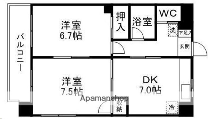 Y’S荒町707の間取り