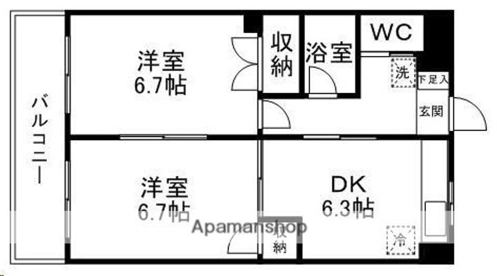 Y’S荒町703の間取り