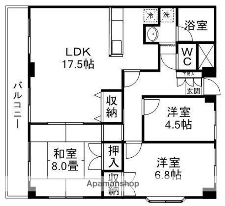 アークヒルズ小松島606の間取り