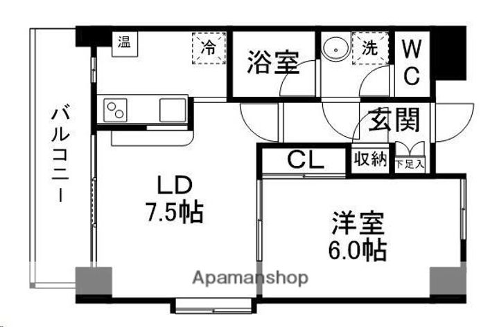 宮城県仙台市青葉区木町の賃貸マンションの間取り