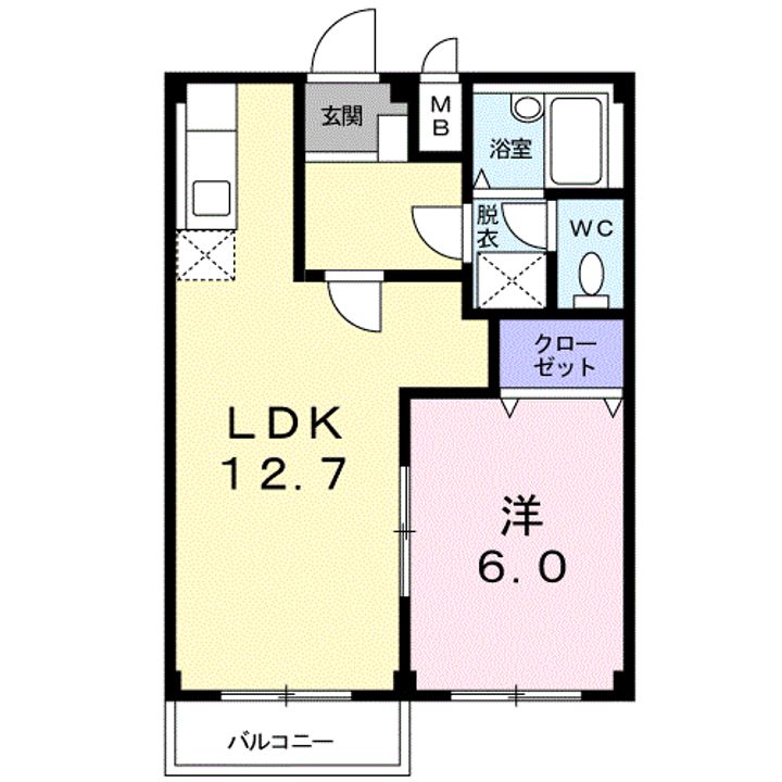 エルディム横山の間取り