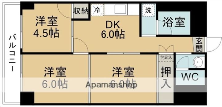 五橋ニューレジデンス803の間取り