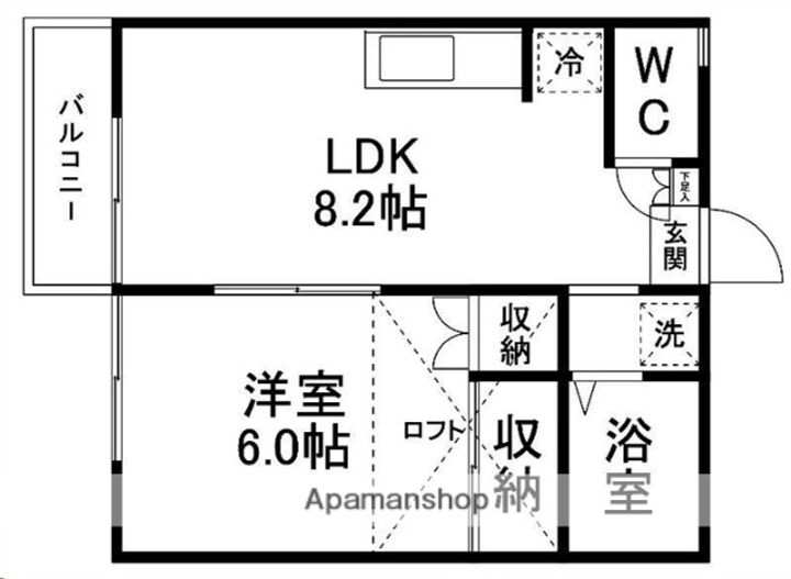 レオパレス大野田第4202の間取り