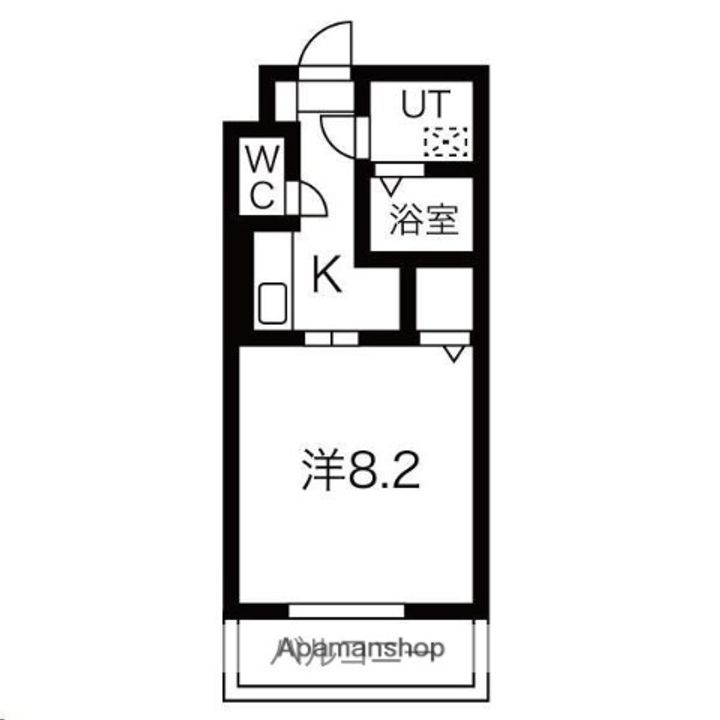 宮城県仙台市若林区南材木町の賃貸マンションの間取り