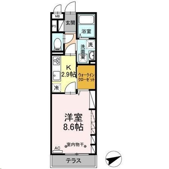 キャトルセゾン愛宕橋の間取り