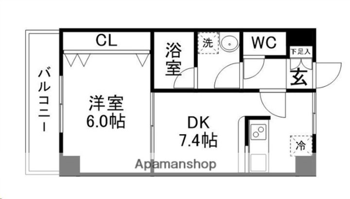 宮城県仙台市青葉区新坂町の賃貸マンションの間取り