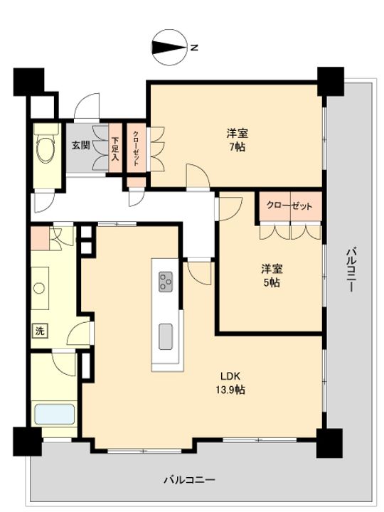 レジディアタワー仙台の間取り