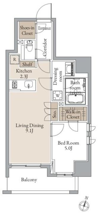 シーズンフラッツ青葉通一番町の間取り