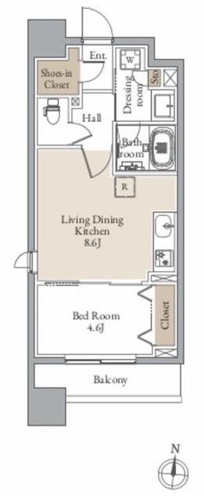 レジディア仙台北四番丁プレイスの間取り