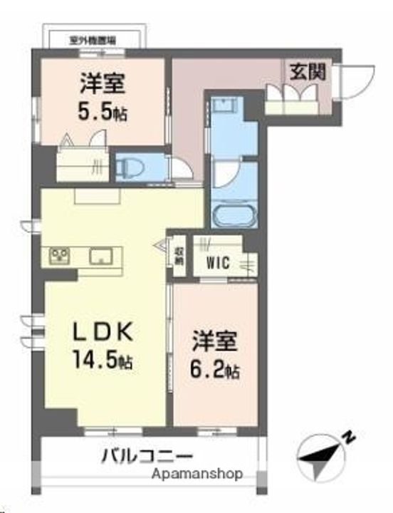 CLASSEUM連坊Ⅲの間取り