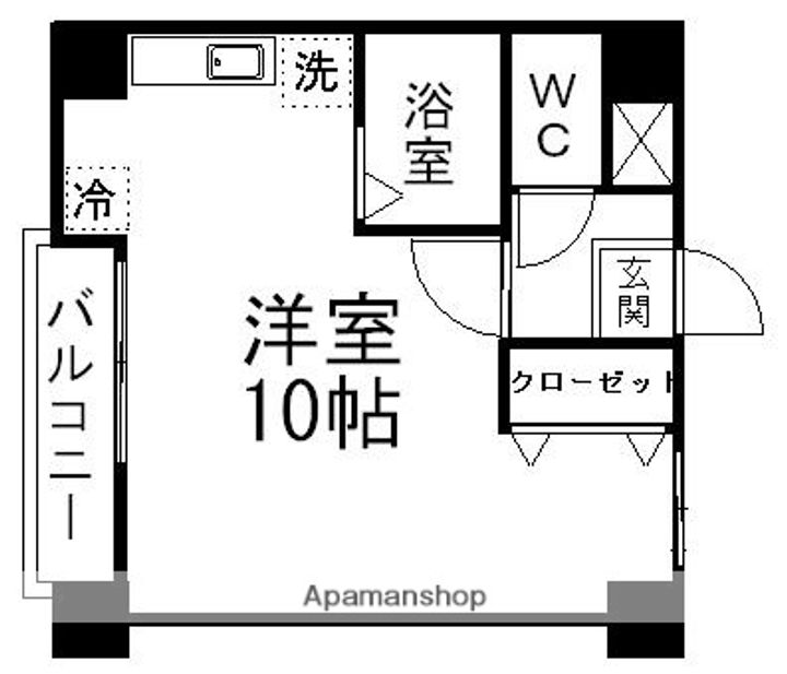 宮城県仙台市青葉区八幡3丁目の賃貸マンションの間取り