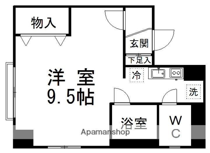 宮城県仙台市青葉区木町の賃貸マンションの間取り