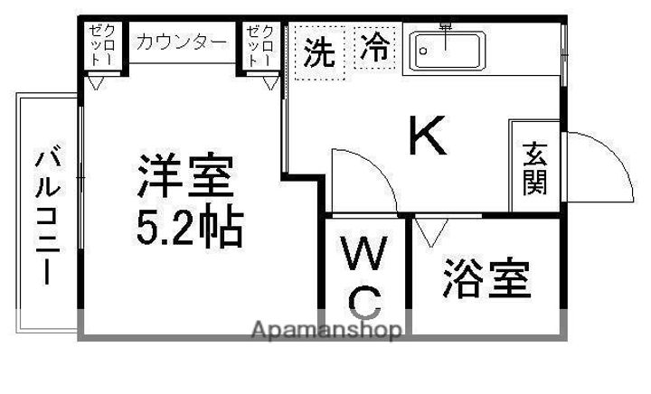 ピースフル旭ケ丘203の間取り