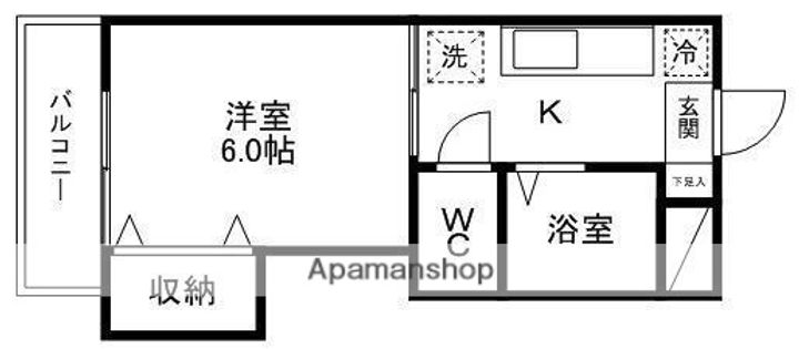 コーポ山本206の間取り