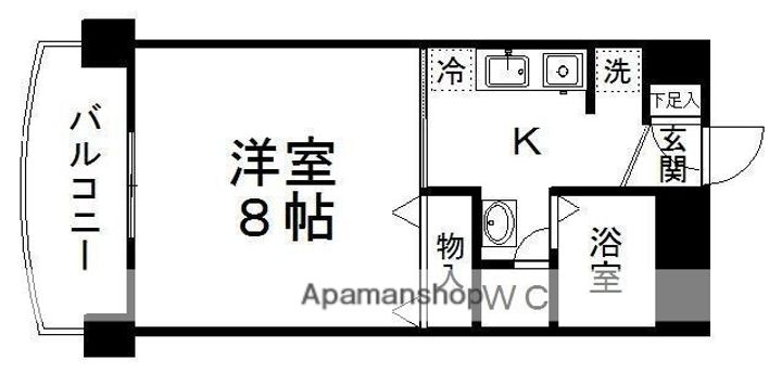 宮城県仙台市青葉区国分町1丁目の賃貸マンションの間取り