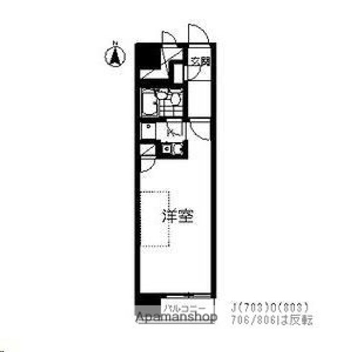 宮城県仙台市青葉区大町2丁目の賃貸マンション806の間取り