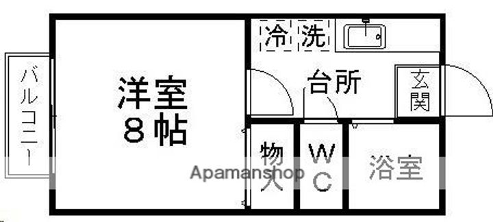 グリーンメゾン旭103の間取り