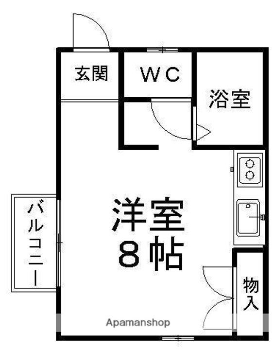 宮城県仙台市若林区木ノ下4丁目の賃貸アパートの間取り