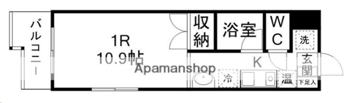 宮城県仙台市泉区本田町の賃貸マンション323の間取り