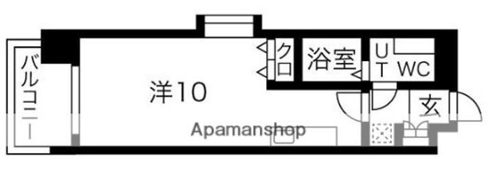 宮城県仙台市青葉区大町2丁目の賃貸マンションの間取り
