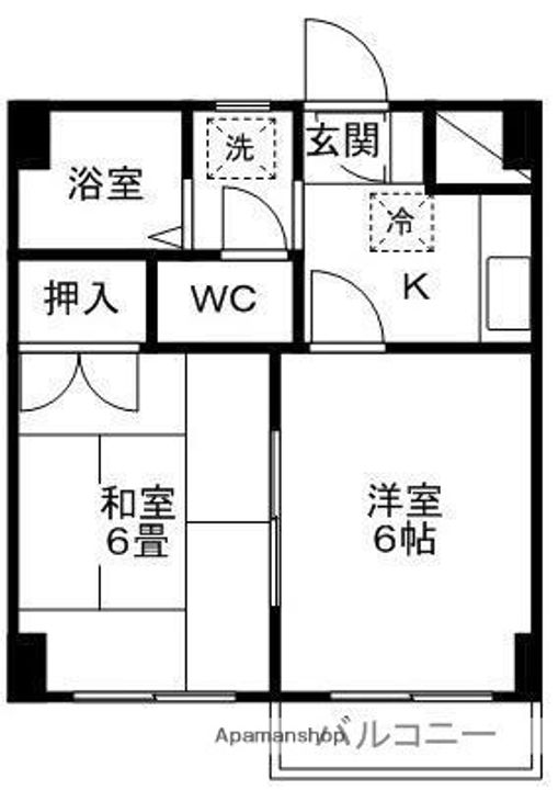 カストール八乙女2-302の間取り