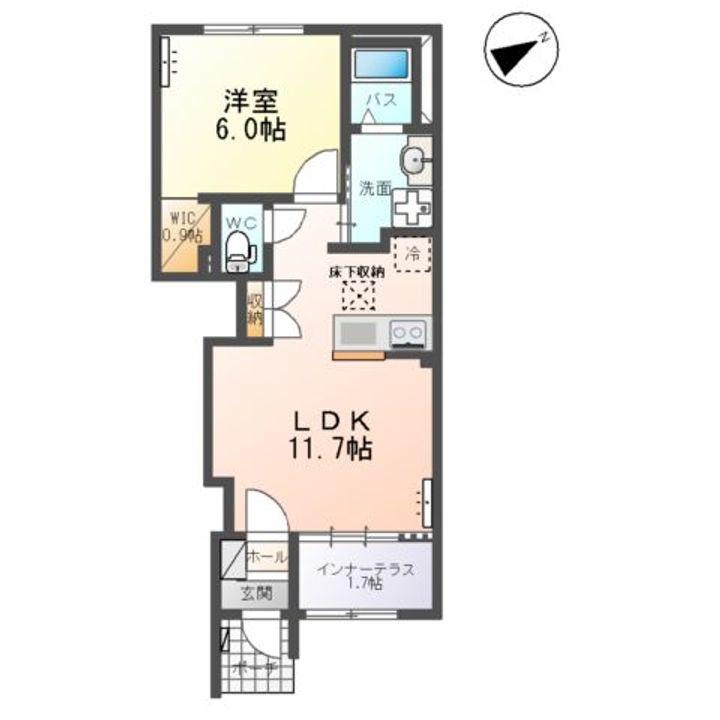 ルミエールⅠ107の間取り