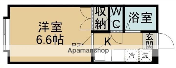 ブルージュ壱番館203の間取り