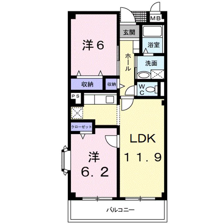 サニーヒル仙台南の間取り