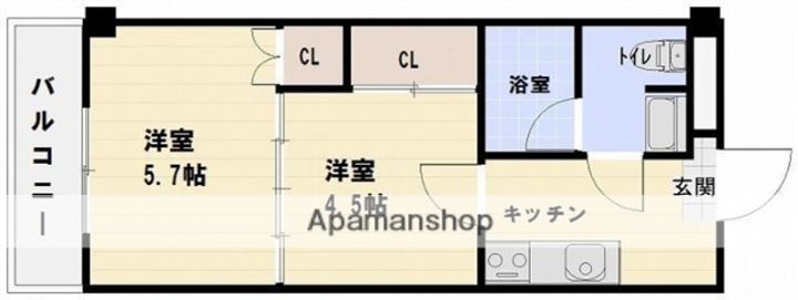 宮城県仙台市若林区三百人町の賃貸マンションの間取り