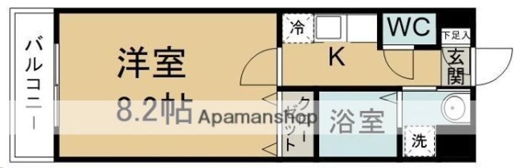 ECOLE川内302の間取り