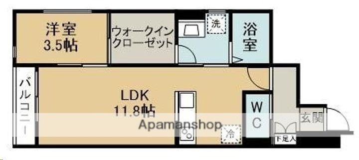 宮城県仙台市青葉区柏木3丁目の賃貸アパートの間取り