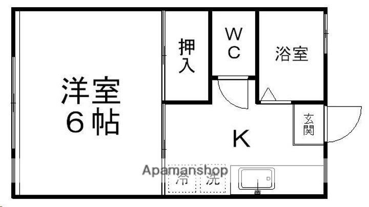 コーポ一見102の間取り