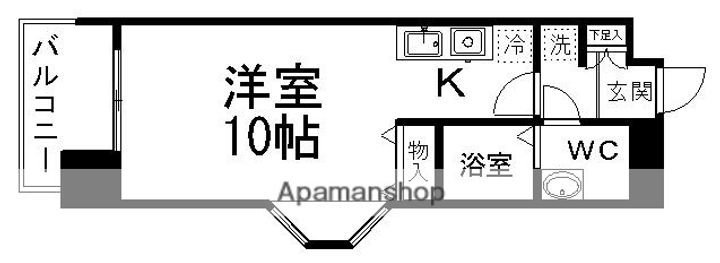 宮城県仙台市青葉区大町2丁目の賃貸マンションの間取り