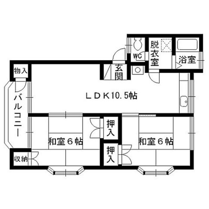 パルメゾンNⅡ101の間取り