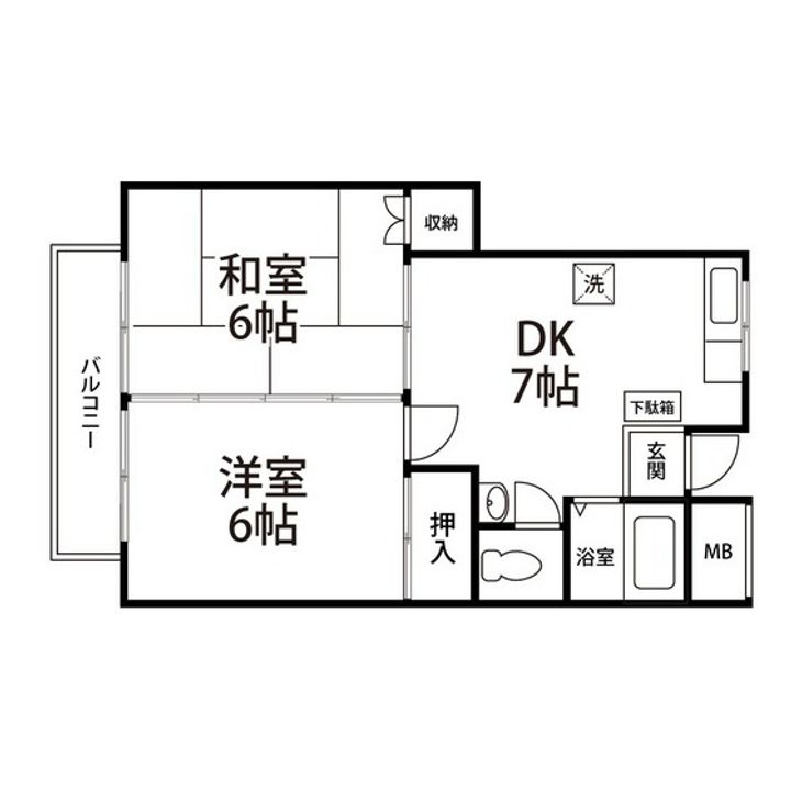 舞ハイム201の間取り