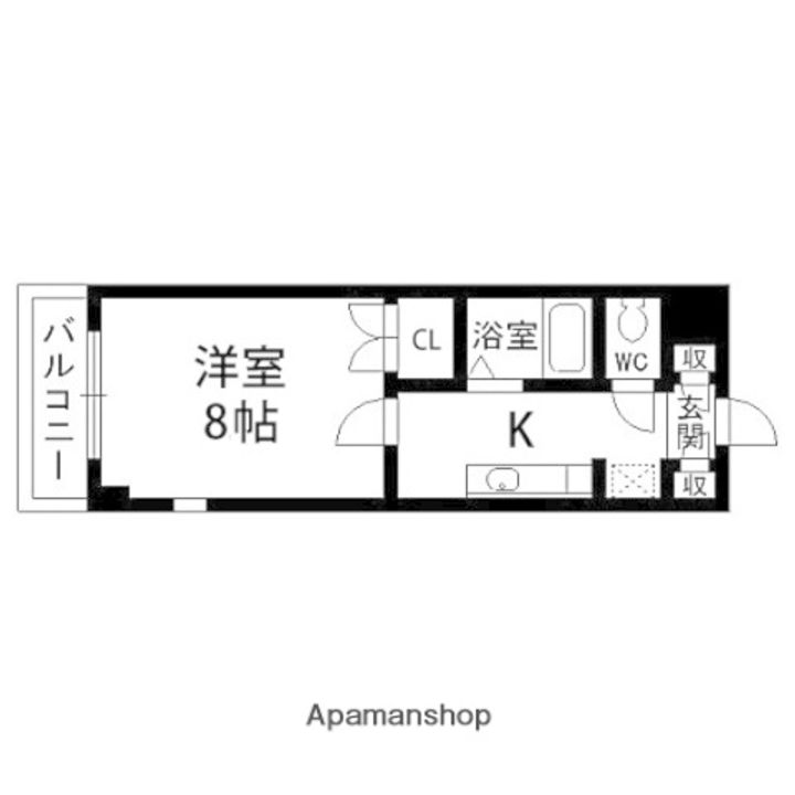 バーシティハウス市名坂301の間取り