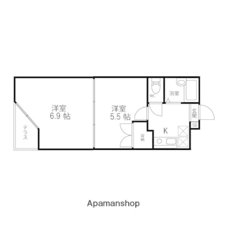ベルシティエクセル泉108の間取り
