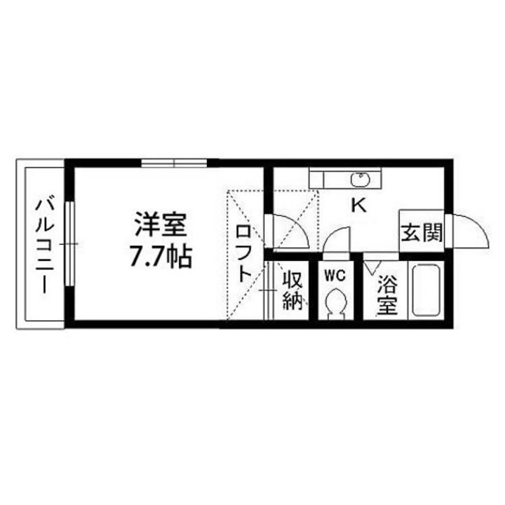 アラモード八乙女206の間取り