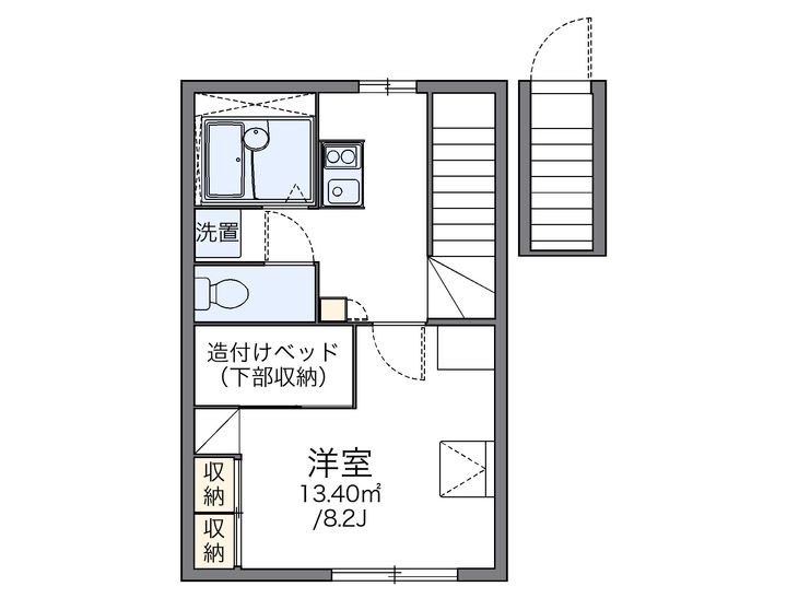 レオパレスニューロード205の間取り