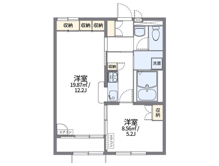 レオパレスアイミ3105の間取り
